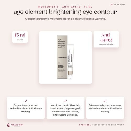 Mesoestetic age element brightening eye contour productinformatie