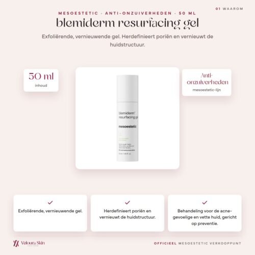 Mesoestetic blemiderm resurfacing gel productinformatie