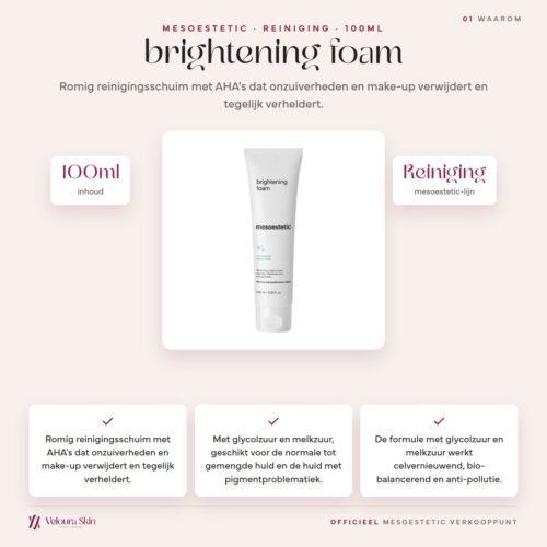 Mesoestetic brightening foam productinformatie