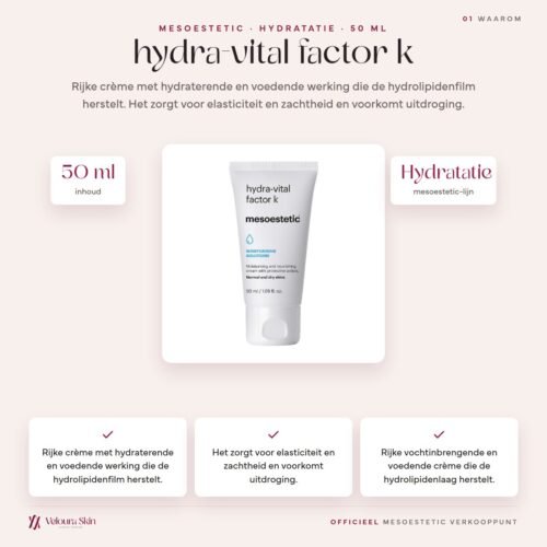 Mesoestetic hydra-vital factor k productinformatie