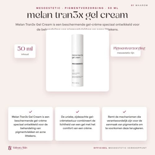 Mesoestetic melan tran3x gel cream productinformatie