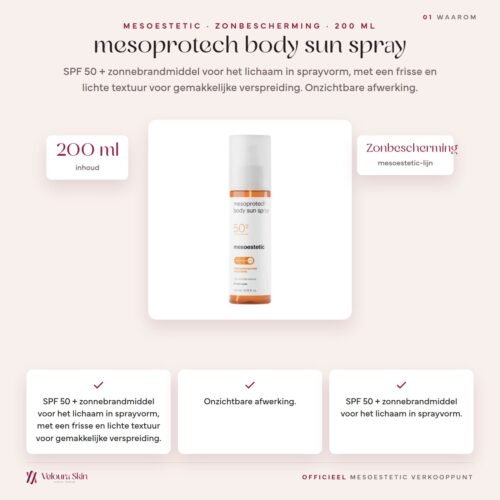 Mesoestetic mesoprotech body sun spray productinformatie