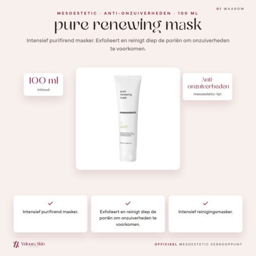 Mesoestetic pure renewing mask productinformatie
