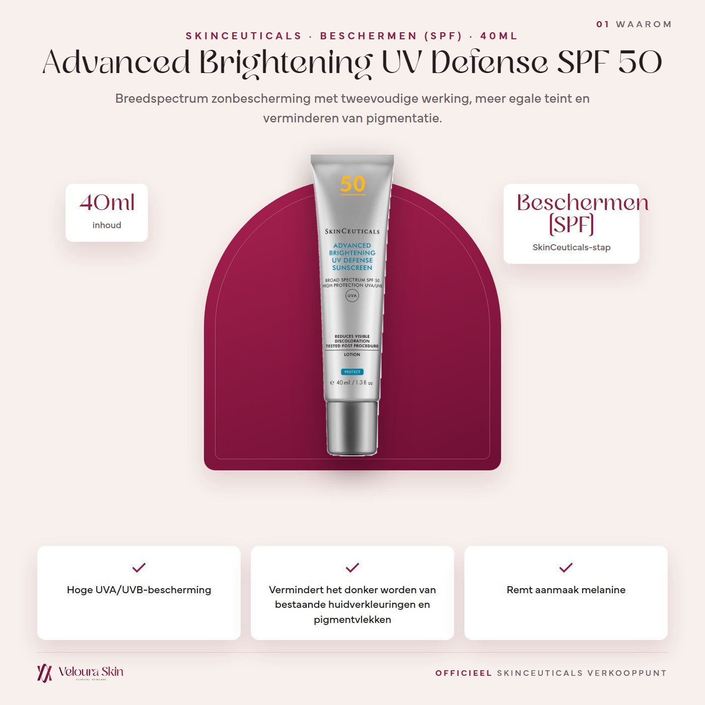 SkinCeuticals Advanced Brightening UV Defense SPF 50 productinformatie