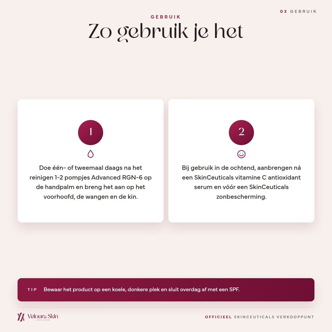 Zo gebruik je SkinCeuticals Advanced RGN-6