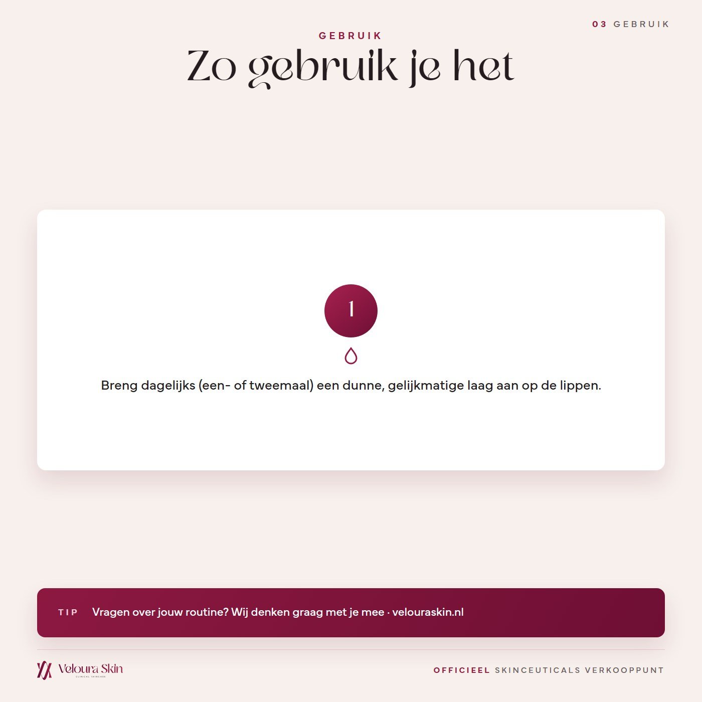 Zo gebruik je SkinCeuticals Antioxidant Lip Repair