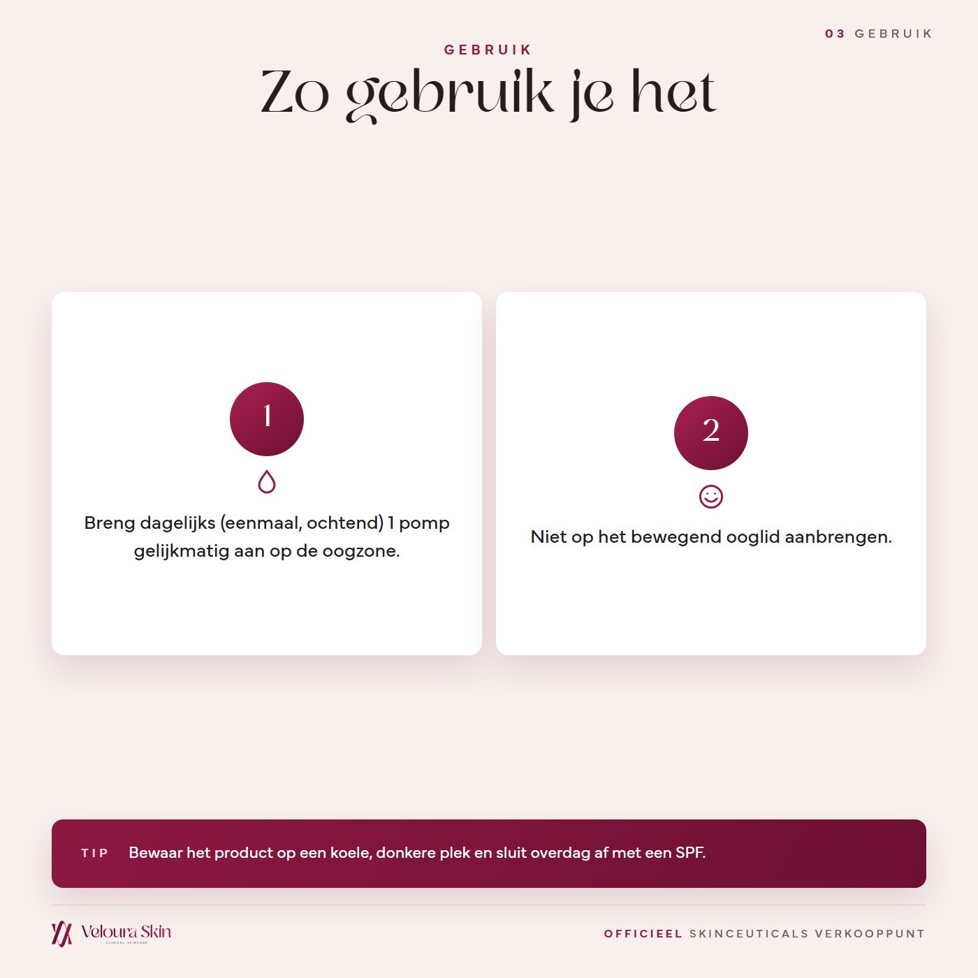 Zo gebruik je SkinCeuticals AOX+ Eye Gel