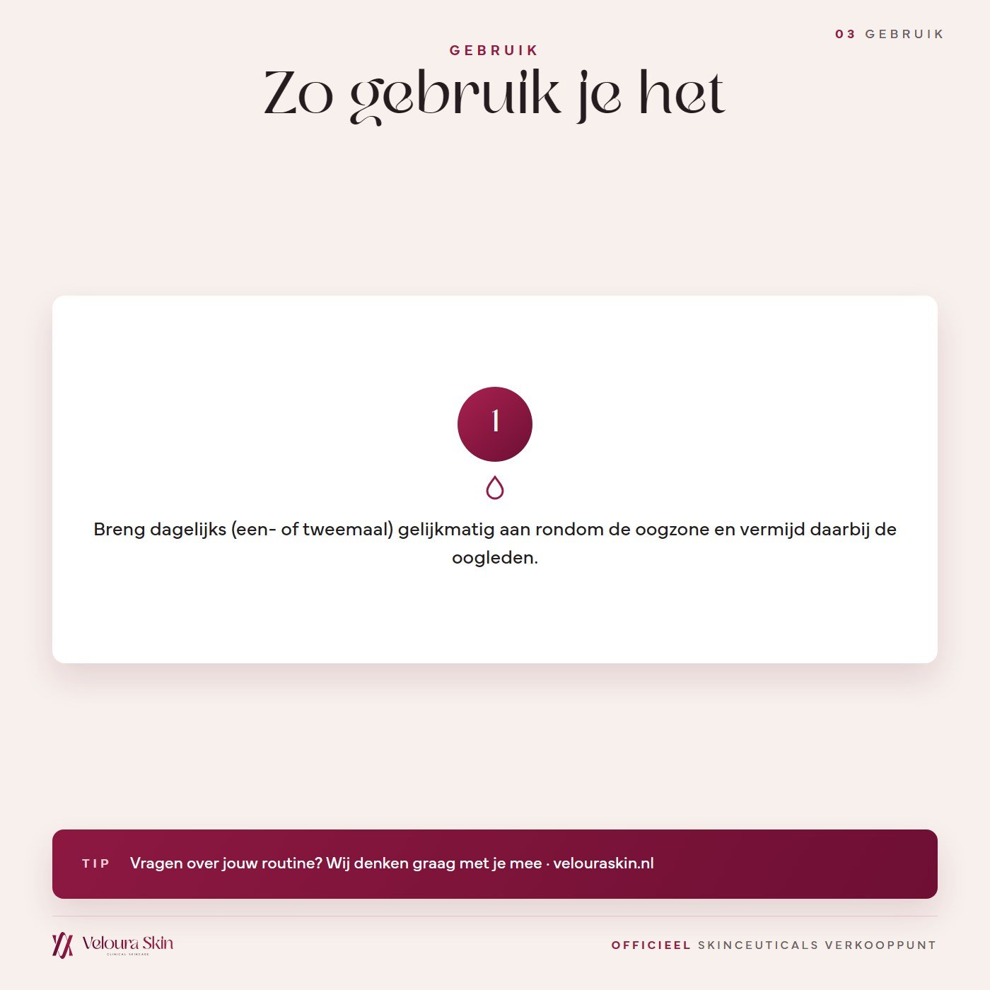 Zo gebruik je SkinCeuticals Eye Balm