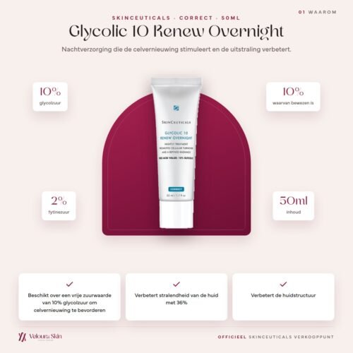 SkinCeuticals Glycolic 10 Renew Overnight productinformatie